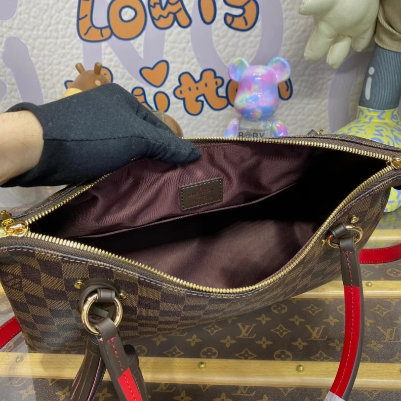 Replica bags Removable LV Damier Ebene Canvas Lymington Bag