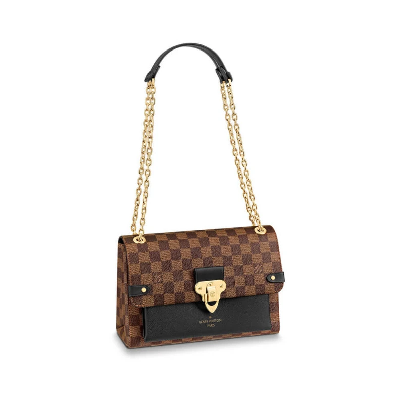 Inside zi LV Damier Ebene Canvas Vavin PM Black