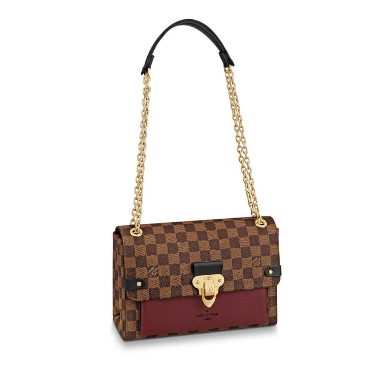 Damier Eb LV Damier Ebene Canvas Vavin PM Bordeaux