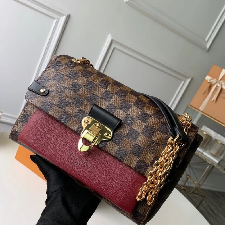 Mythick.ru Damier Eb LV Damier Ebene Canvas Vavin PM Bordeaux