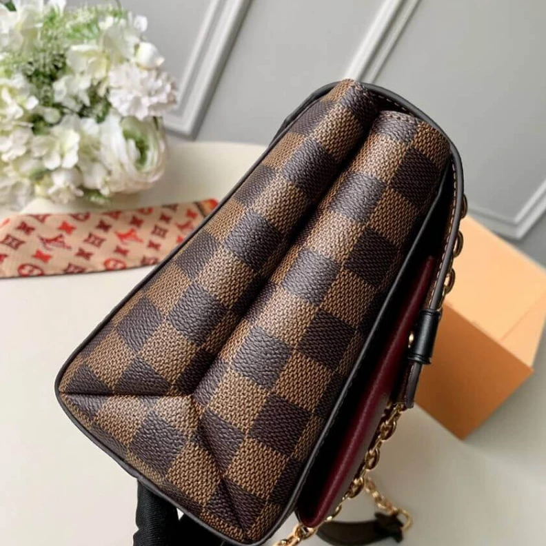 Mythick.ru Damier Eb LV Damier Ebene Canvas Vavin PM Bordeaux