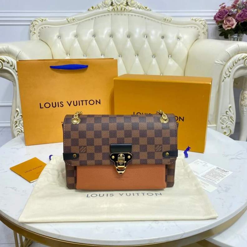 Mythick Magnetic LV Damier Ebene Canvas Vavin PM Caramel