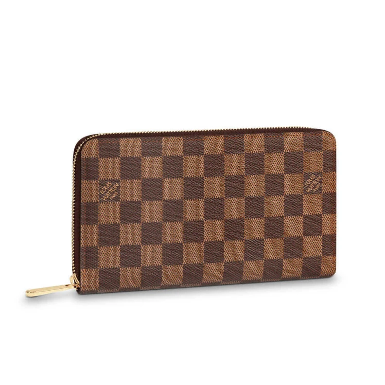 1 zipped Louis Vuitton Damier Ebene Canvas Zippy Organizer Wallet