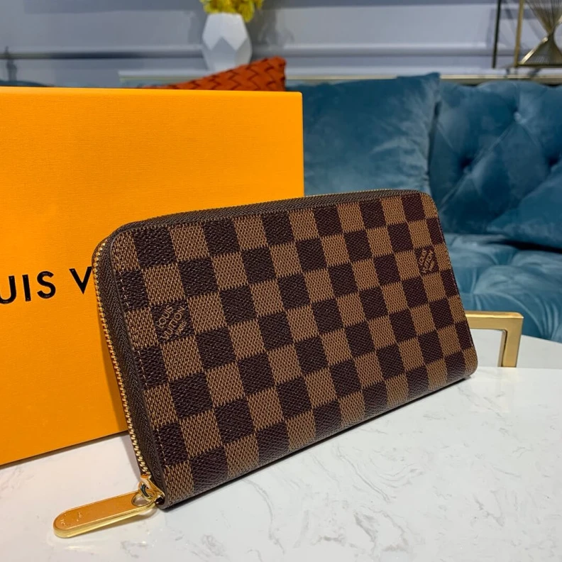 Top lv 1 zipped Louis Vuitton Damier Ebene Canvas Zippy Organizer Wallet