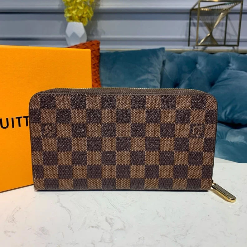 Top lv 1 zipped Louis Vuitton Damier Ebene Canvas Zippy Organizer Wallet