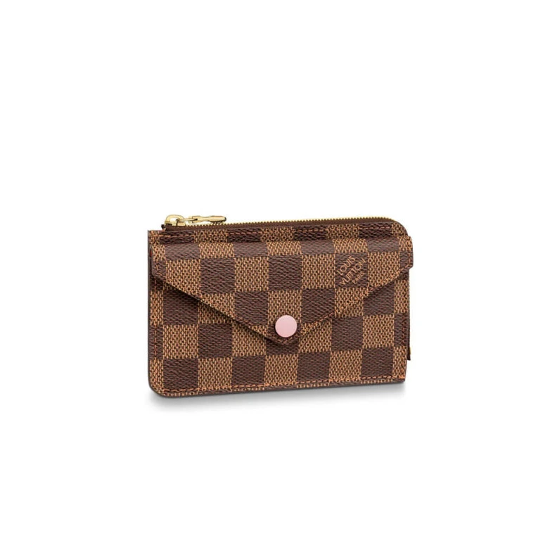 3 card sl Louis Vuitton Damier Ebene Card Holder Recto Verso Pink