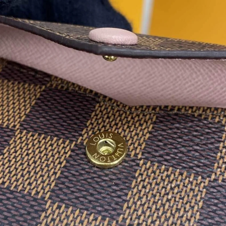 Lv belts replica 3 card sl Louis Vuitton Damier Ebene Card Holder Recto Verso Pink