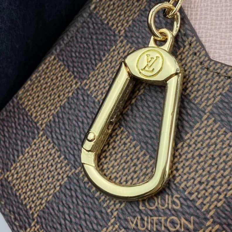 Lv belts replica 3 card sl Louis Vuitton Damier Ebene Card Holder Recto Verso Pink