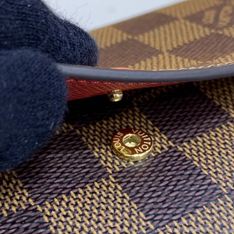 Lv belts replica 4 credit Louis Vuitton Damier Ebene Emilie Wallet Red