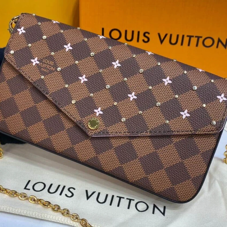 Louis vuitton locations Textile l Louis Vuitton Damier Ebene Felicie Pochette