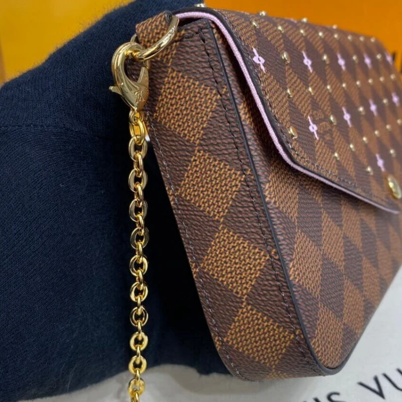 Louis vuitton locations Textile l Louis Vuitton Damier Ebene Felicie Pochette