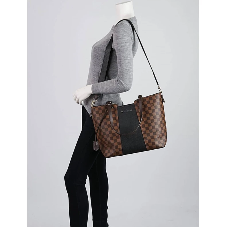 Replica bags lv 41 x 28 x Louis Vuitton Damier Ebene Jersey Black