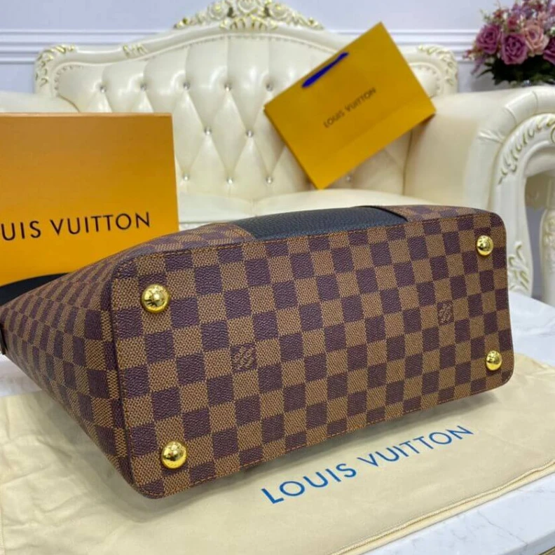 Replica bags lv 41 x 28 x Louis Vuitton Damier Ebene Jersey Black