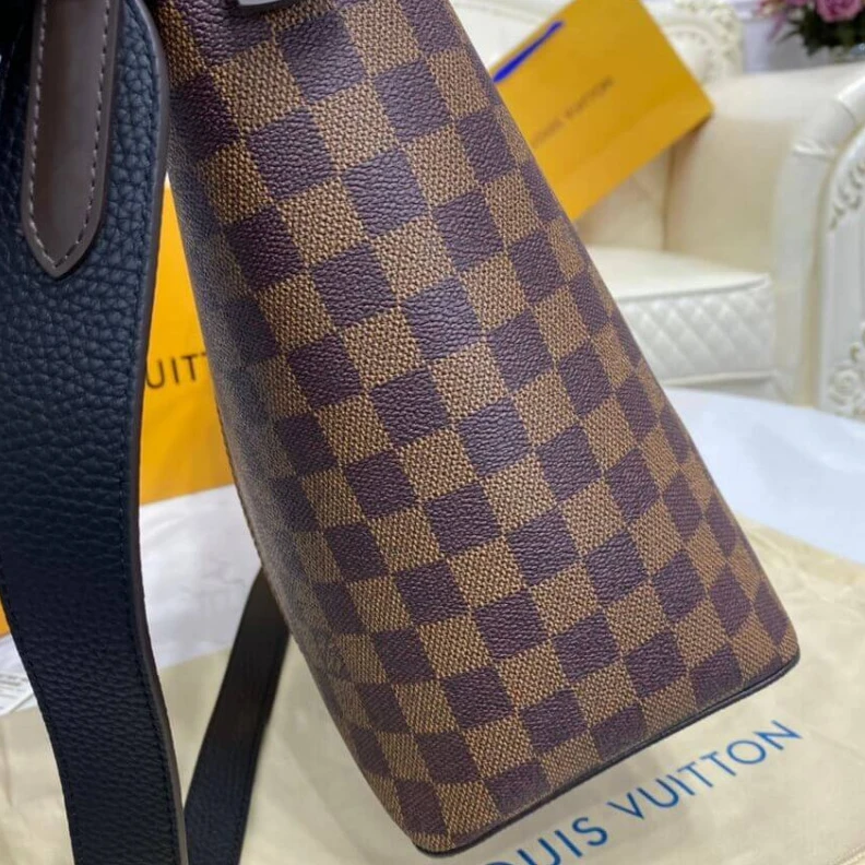Replica bags lv 41 x 28 x Louis Vuitton Damier Ebene Jersey Black