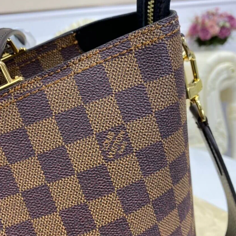 Replica bags lv 41 x 28 x Louis Vuitton Damier Ebene Jersey Black