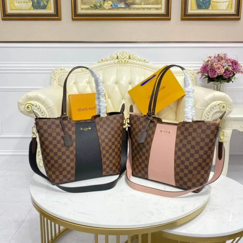 Replica bags lv 41 x 28 x Louis Vuitton Damier Ebene Jersey Black