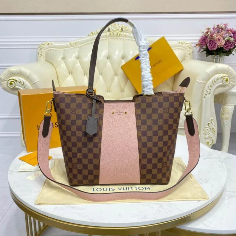 Top lv Removable LV Damier Ebene Jersey Pink