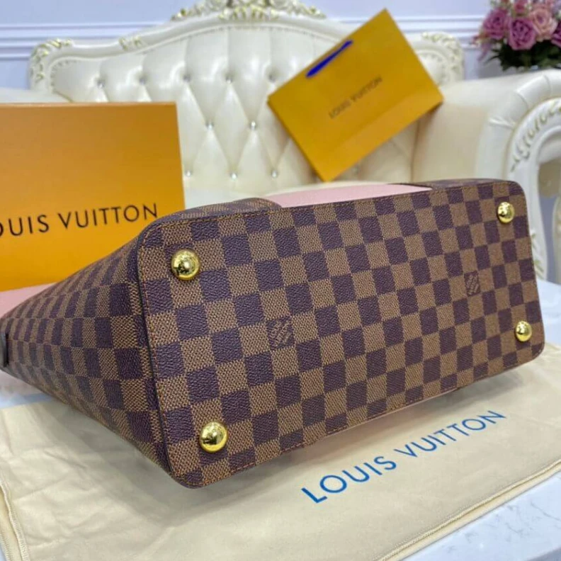 Top lv Removable LV Damier Ebene Jersey Pink