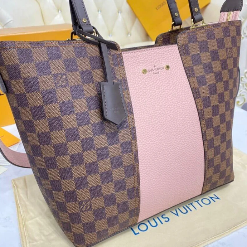 Top lv Removable LV Damier Ebene Jersey Pink