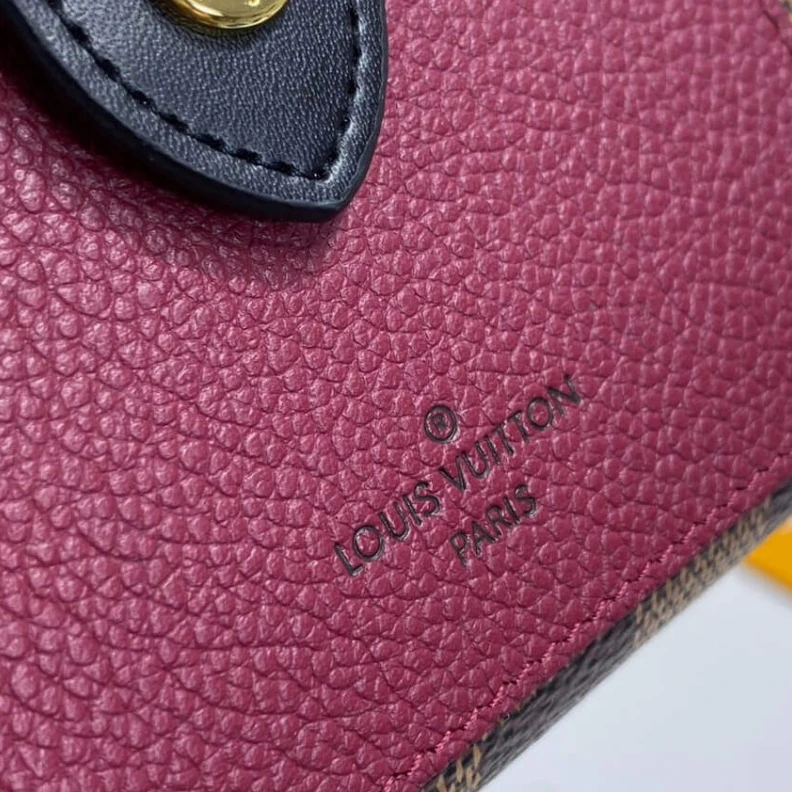 Replica bags lv Cowhidele Louis Vuitton Damier Ebene Juliette Wallet Bordeaux