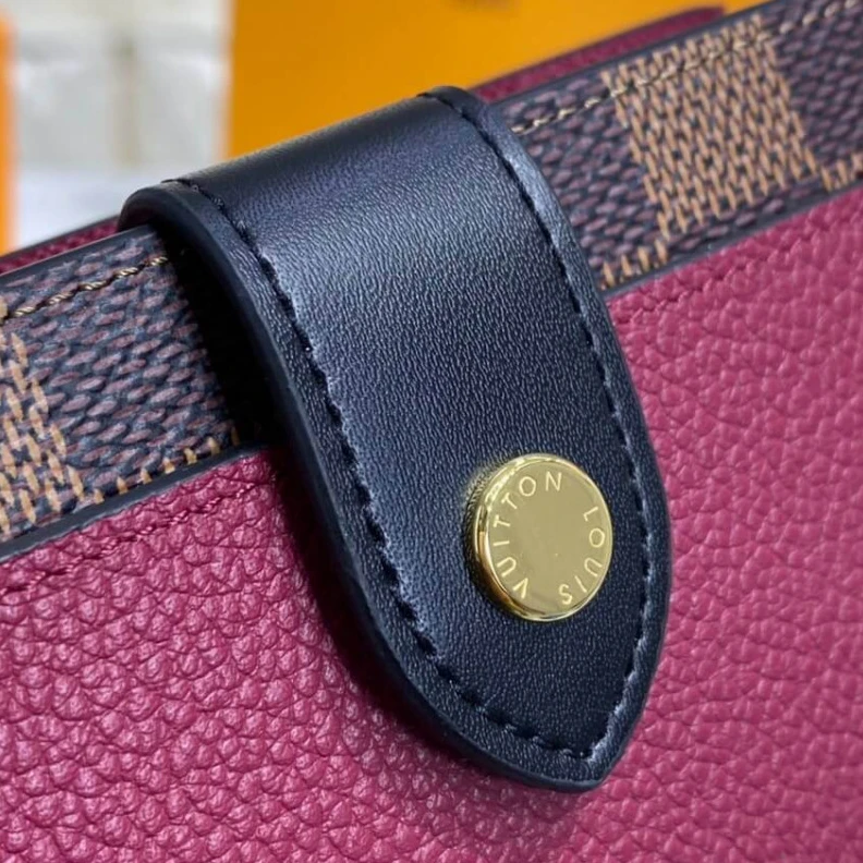 Replica bags lv Cowhidele Louis Vuitton Damier Ebene Juliette Wallet Bordeaux
