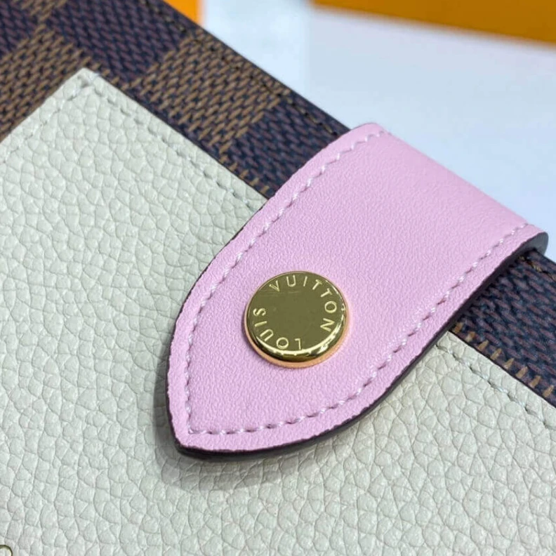 Top lv Cowhidele Louis Vuitton Damier Ebene Juliette Wallet Creme