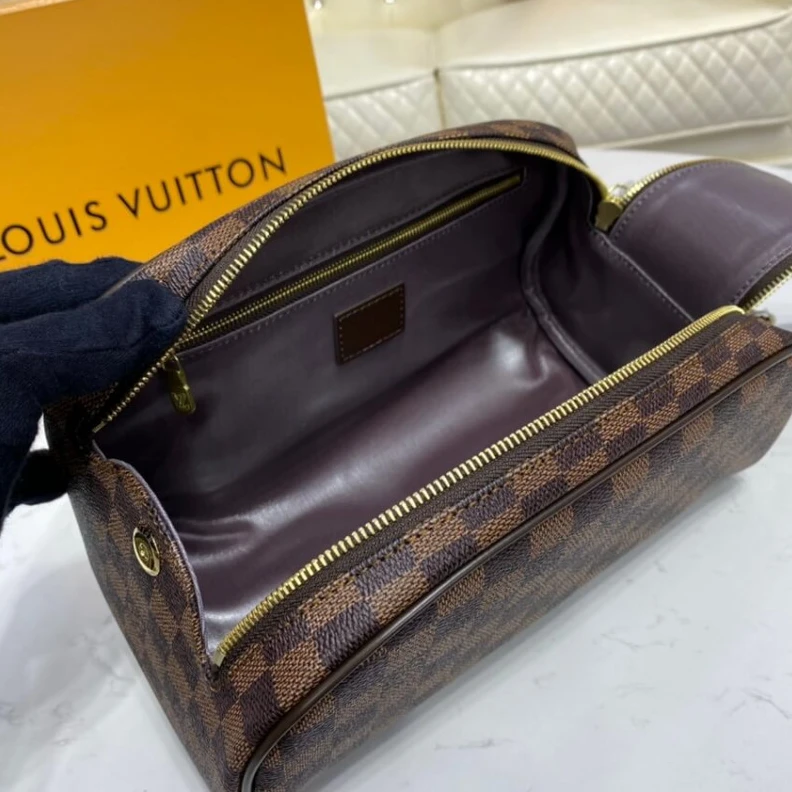 Replica bags lv Double zi Louis Vuitton Damier Ebene King Size Toiletry Bag