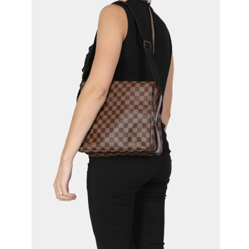 This fully Louis Vuitton Damier Ebene Naviglio Messenger Bag