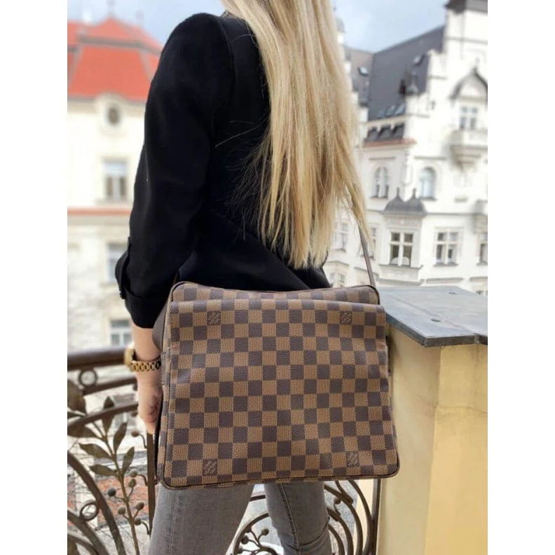 Replica bag This fully Louis Vuitton Damier Ebene Naviglio Messenger Bag