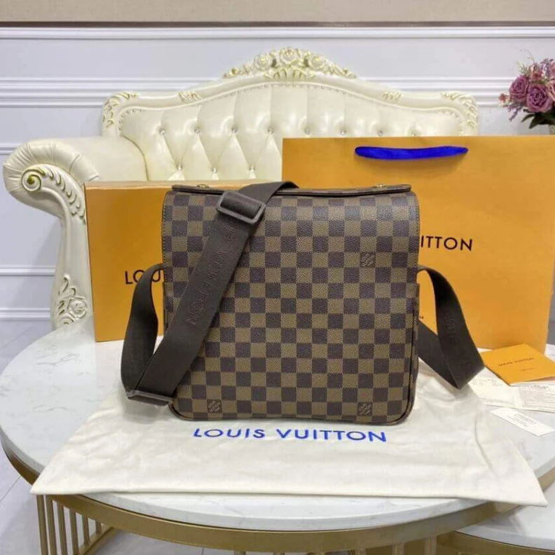 Replica bag This fully Louis Vuitton Damier Ebene Naviglio Messenger Bag