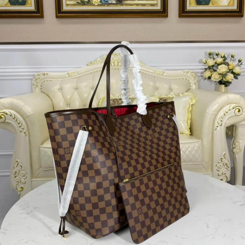 Louis vuitton locations Handle:Do Louis Vuitton Damier Ebene Neverfull GM Red