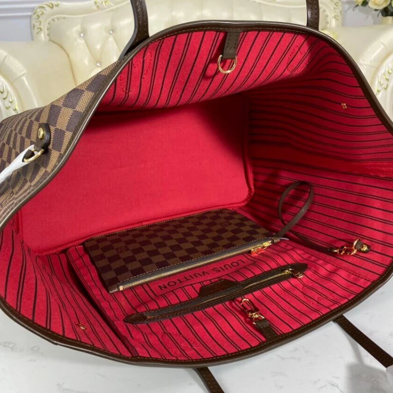 Louis vuitton locations Handle:Do Louis Vuitton Damier Ebene Neverfull GM Red