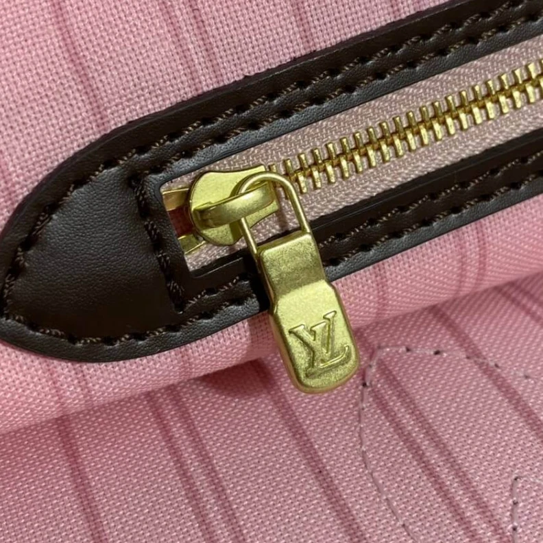 Louis vuitton locations 4 side la Louis Vuitton Damier Ebene Neverfull MM Pink