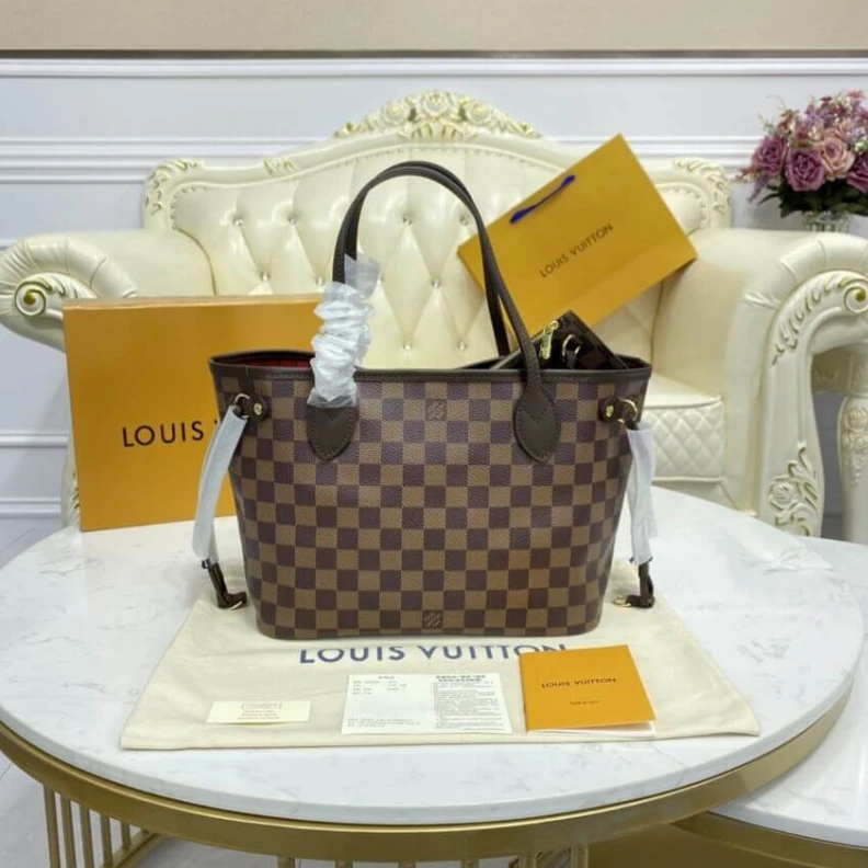 Top lv The Neverf Louis Vuitton Damier Ebene Neverfull PM