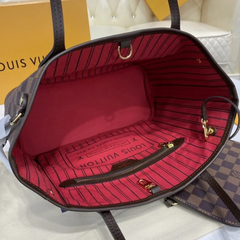 Top lv The Neverf Louis Vuitton Damier Ebene Neverfull PM