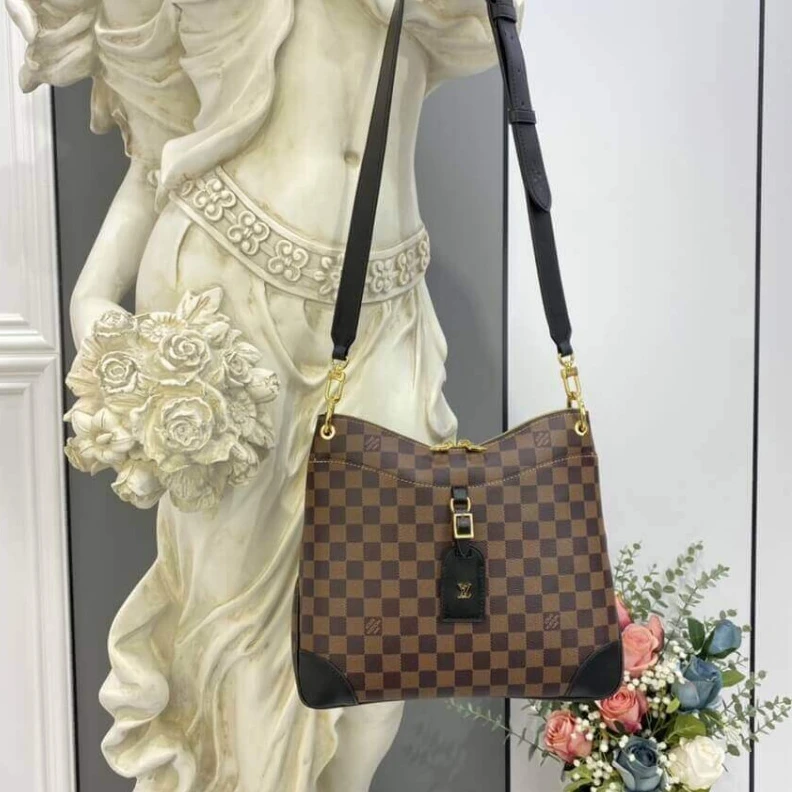 Replica bags lv Strap:Rem Louis Vuitton Damier Ebene Odeon MM