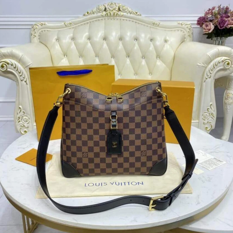 Replica bags lv Strap:Rem Louis Vuitton Damier Ebene Odeon MM