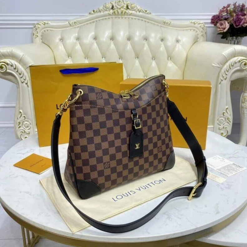 Replica bags lv Strap:Rem Louis Vuitton Damier Ebene Odeon MM