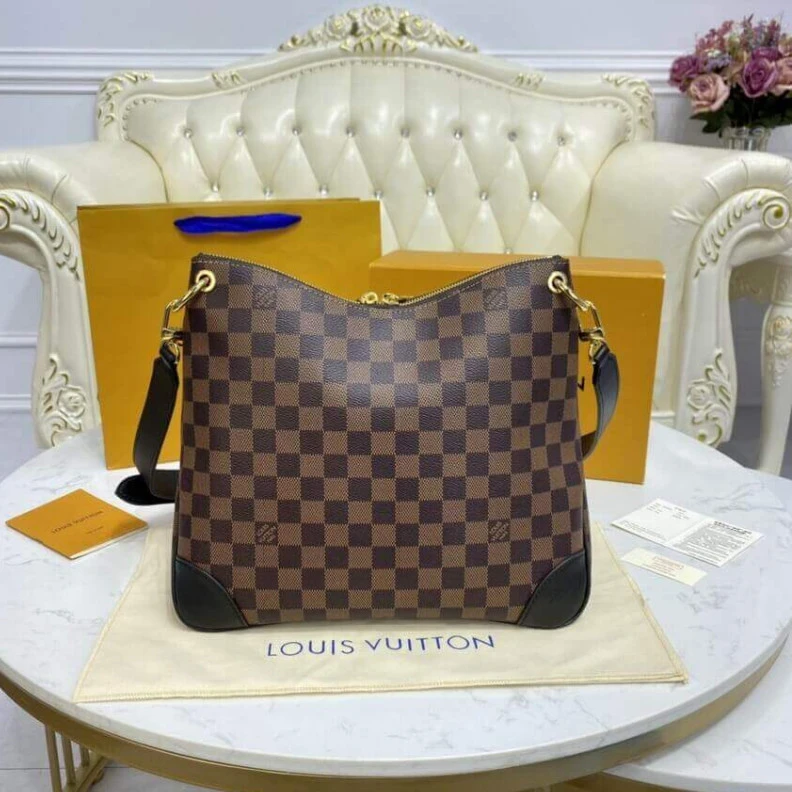 Replica bags lv Strap:Rem Louis Vuitton Damier Ebene Odeon MM