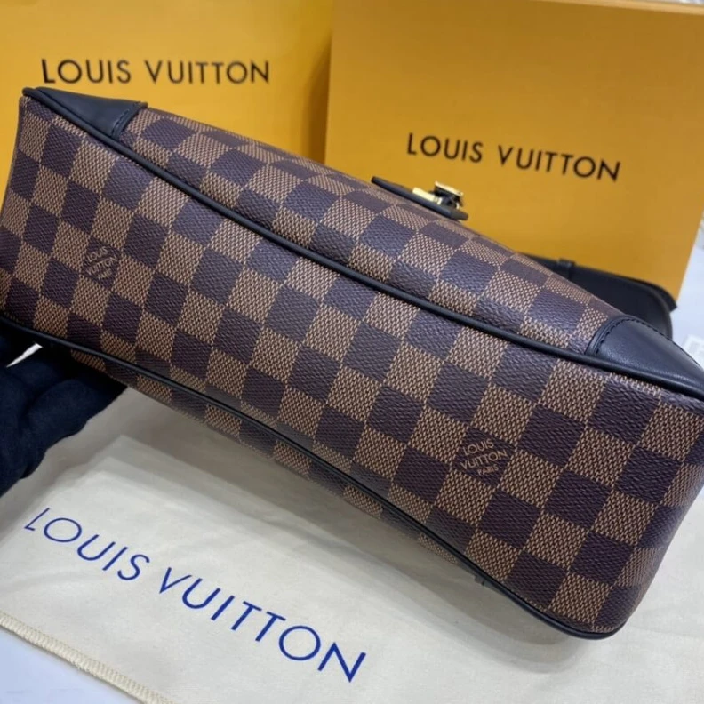 Replica bags lv Strap:Rem Louis Vuitton Damier Ebene Odeon MM