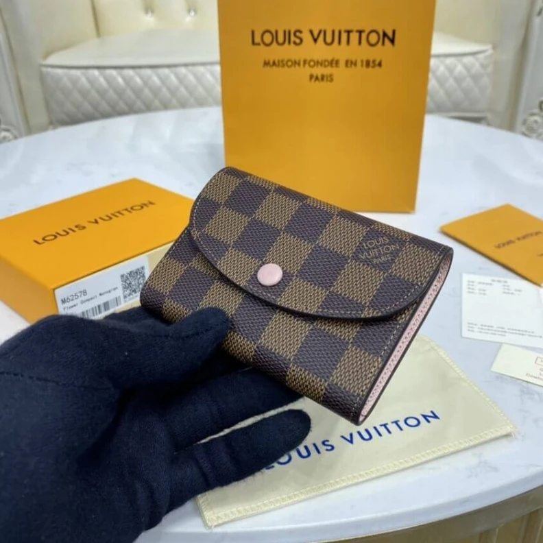 Replica bags lv Flat pock Louis Vuitton Damier Ebene Rosalie Coin Purse