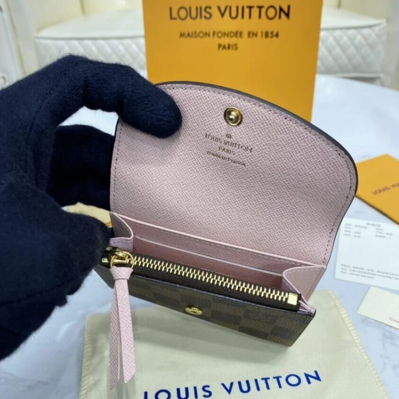 Replica bags lv Flat pock Louis Vuitton Damier Ebene Rosalie Coin Purse