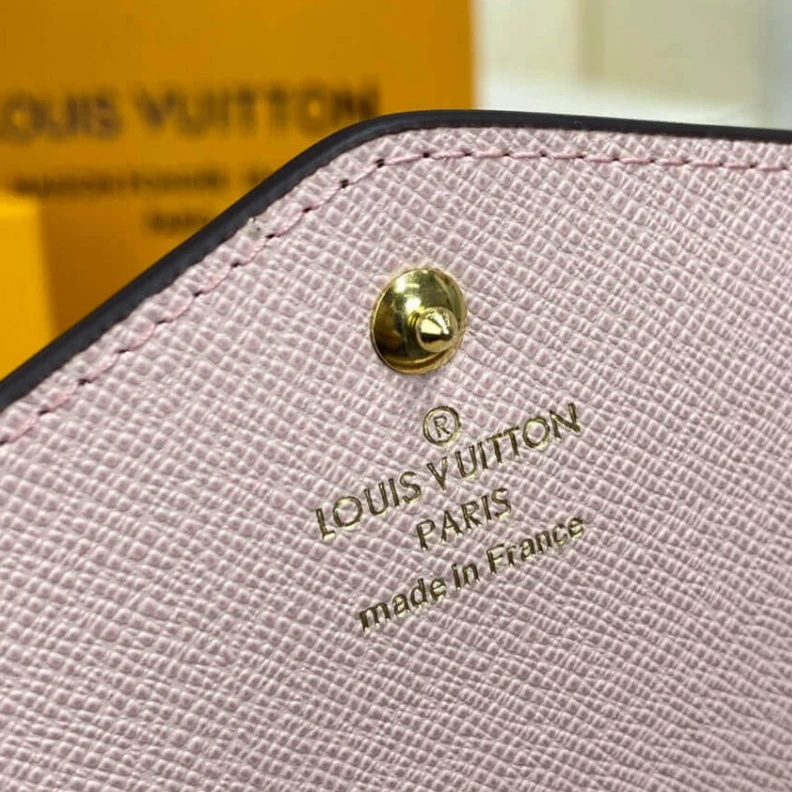 Replica bags lv Press stu Louis Vuitton Damier Ebene Sarah Wallet Pink