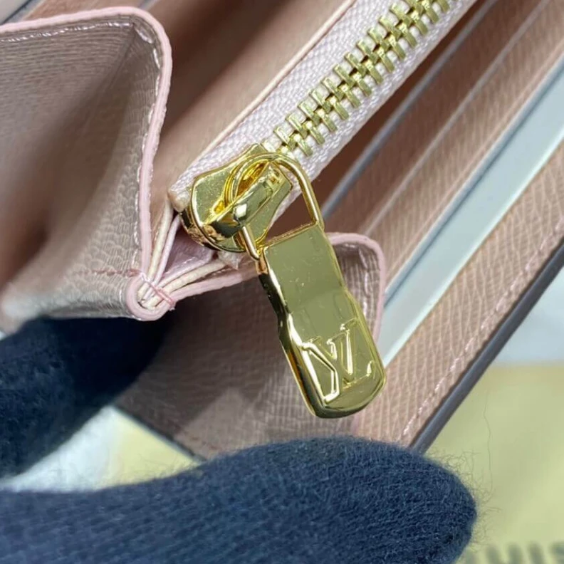 Replica bags lv Press stu Louis Vuitton Damier Ebene Sarah Wallet Pink