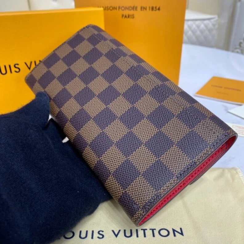 Mythick 16 card s Louis Vuitton Damier Ebene Sarah Wallet Red