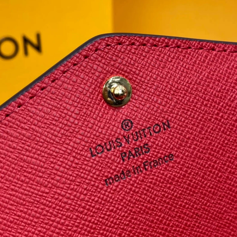 Mythick 16 card s Louis Vuitton Damier Ebene Sarah Wallet Red