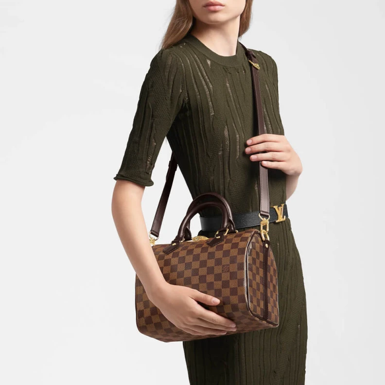 Mythick ru Inside fl LV Damier Ebene Speedy Bandouliere 25