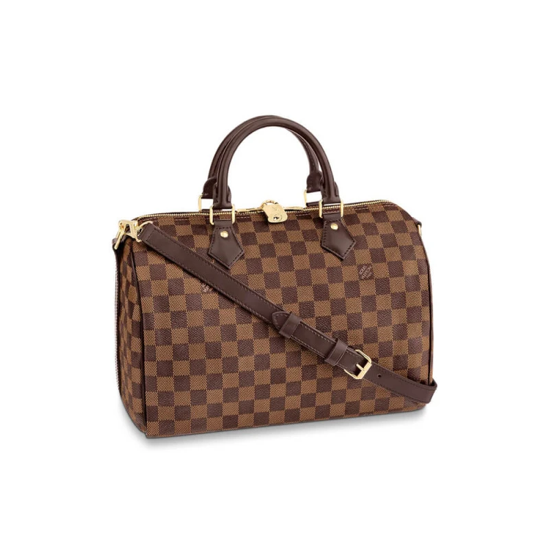 Goldcolor LV Damier Ebene Speedy Bandouliere 30