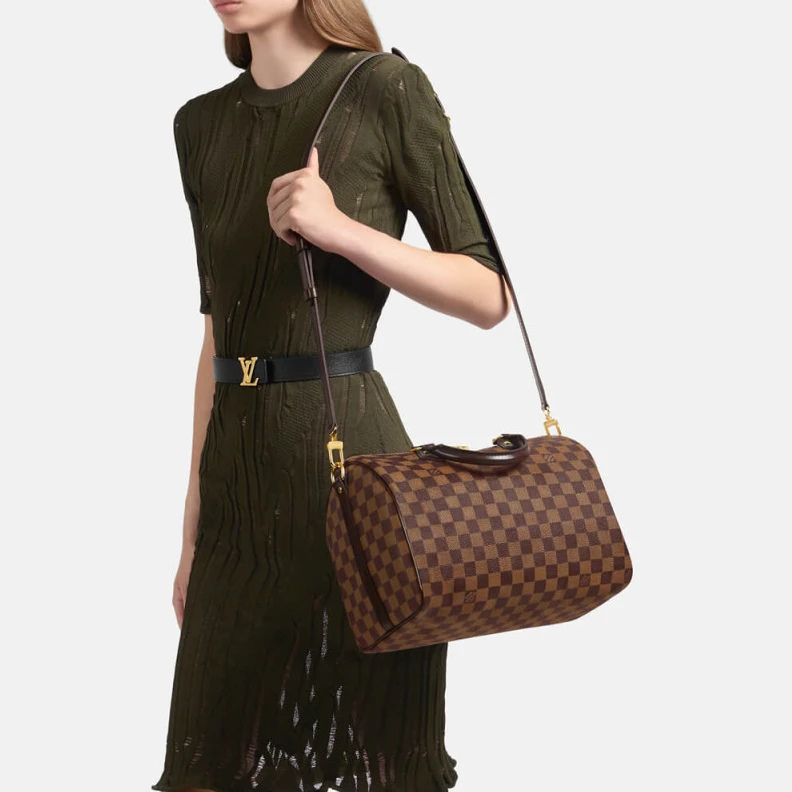 Mythick.ru Goldcolor LV Damier Ebene Speedy Bandouliere 30