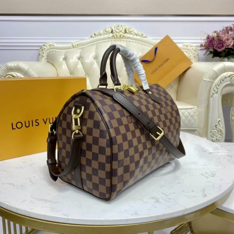 Mythick.ru Goldcolor LV Damier Ebene Speedy Bandouliere 30